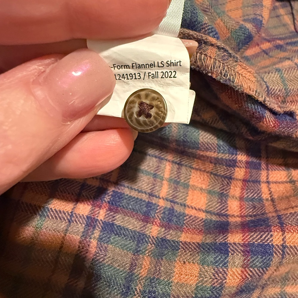 Toad&Co Orange and Blue Plaid Shirt - Picture 9 of 10